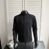Camisa polo estilo americano, camiseta de manga larga para hombre, top de primavera/otoño, corte limpio, adecuada para usar en capas, sudadera de manga larga para hombre