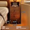 Mesita de noche súper estrecha de madera maciza, mini mesita de noche, estante de almacenamiento para dormitorio, gabinete de almacenamiento para dormitorio principal, gabinete con espacio muy estrecho