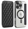 Funda Magnética Transparente Estilo Yadun Xiaoxiangfeng Electroplateada para iPhone 16, Funda de Cuero Tipo Flip Cover para Apple 18Promax