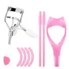 Ferramenta de Beleza para Cílios Conjunto de 4 Peças, Aplicador de Máscara para Aparar Sobrancelhas, Pente para Sobrancelhas, Conjunto Essencial de Curvador de Cílios para Iniciantes e Pessoas Preguiçosas