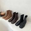 Botas Finas Dongdaemun Botas Femininas Outono Novo Retro Coreano Ótimo Uso Couro Macio Botas Martin Populares Botas Curtas Botas Individuais