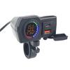 Carga rápida de 36W QC3.0 USB dual fabricantes nuevo temperatura voltímetro ticker temperatura motocicleta cargador de coche