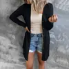 Outono e Inverno de 2026 Europeu e Americano Transfronteiriço Novo Amazon Wish Cardigan Casual Longo de Manga Longa de Cor Sólida com Botões para Mulheres