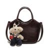 Bolsa Saco Design de Nicho Moda Primavera 2025 Estilo Novo Fashionável Casual Textura Simples Bolsa de Ombro Transversal Feminina