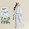 Conjunto de Dos Piezas Sudadera con Lazo de Encaje y Pantalones para Niñas Primavera 2026 Nuevo Conjunto Casual Holgado para Niños