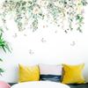 Pegatinas de pared decorativas transfronterizas de Amazon, pegatinas de mariposas, flores y plantas de vid, diseño de fondo de pared para habitación y dormitorio.