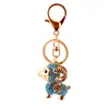 Lindo llavero de aleación con pedrería de cabra, animal oveja, colgante de metal, llavero para bolso, pequeño regalo 828