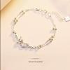 Nueva pulsera de amatista romántica lavanda de moda para mujer, pulsera con colgante de circonita de estrella de cinco puntas brillante