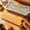 Molde para Hornear Navidad Feliz Navidad Molde de Silicona Fruta Pudín Postre Pastel Molde de Decoración