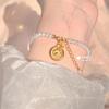 Colgante de garra de gato con lazo dorado y arena de Vietnam para mujer, bonito collar de garra de gato chapado en oro y cobre, cadena de clavícula, joyería al por mayor