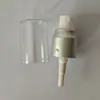 Venta al por mayor del fabricante Boquilla de pulverización electroquímica de aluminio de 20 dientes Bomba de base Accesorios cosméticos como Cabezal de bomba dispensador de loción de cobertura total
