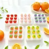 Juguetes pequeños de comida hechos a mano: fruta, fresas, duraznos, tomates, calabazas, juguetes blanditos, moldes de silicona de grado alimenticio