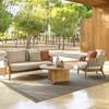 Sofá Nórdico Personalizado para Exterior Patio Impermeable Teca Cuerda Ratán Combinación Sofá Balcón Jardín Muebles de Exterior