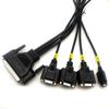 Cabo Serial Multimídia Db37P Macho para 3 Db9 com Porca Frontal + Md6P Cabo Cabo Serial Cabo Scsi Cabo de Controle Industrial