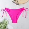 2024 nuevo traje de baño triángulo de amarre de color sólido para mujer, traje de baño europeo y americano transfronterizo de comercio exterior Amazon, traje de baño de una sola pieza