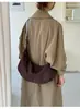 Bolso de Felpa Gamuzada para Axila Mujer 2026 Nuevo Otoño Retro Commute Bolso de Hombro Único Tacto de Alta Gama Bolso Tote Plegado