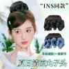Pinza para el pelo tipo moño de mezclilla azul para añadir volumen, herramienta fácil para peinar el cabello, postizo de moño
