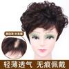 Peluca de mediana edad y para ancianas, cabello corto rizado de madre, transpirable, pieza de repuesto, cobertura de cabeza de una pieza, peluca para canas en stock