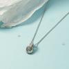 Collar de moda japonés y coreano con circonita geométrica de círculo redondo con incrustaciones de diamantes, versátil, para celebridad de internet, moda, regalo de cumpleaños para novia, para mujer