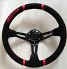 Cuero de fibra de carbono cuero calvo felpa esmerilada volante volante modificado carreras 14 pulgadas pvc volante cóncavo Universal