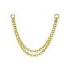 Moda Transfronteriza Europea y Americana Estrella de Cinco Puntas Cadena Metálica para la Oreja Hip-hop Punk para Hombre y Mujer Cadena de Estrella Collar Multifuncional de Doble Capa