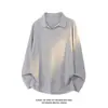 Outono 2026 Novo Estilo Estilo Hong Kong Base Branca Tamanho Grande Gola Lapela Manga Longa Camisa Polo M-5X HT261184-P19