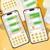 Notas Adhesivas de Burbujas Verdes para Estudiantes, Notas Creativas de Mensajes, Caja de Chat con Emojis de Dibujos Animados, Notas Adhesivas Reutilizables