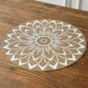 PVC Teslin Placemat impermeável e à prova de óleo Dining Table Bowl Mat Modern Simple Western Food Mat Round Anti-scalding Table Mat