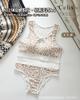 Conjunto de dos piezas de lencería de lujo con estampado de leopardo para mujer, con diseño de espalda descubierta, cómodo, sexy.