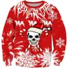 Sudaderas de cuello redondo, Nuevos Productos Transfronterizos Europeos y Americanos de Navidad y Halloween para Hombre y Mujer, Fabricantes de Lote de Ropa de Pareja con Impresión Digital 3D