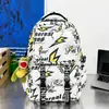 Mochila de Estilo Japonés Ins Street-Style con Rayos Personalidad Graffiti, Moderna y Genial, Mochila Duradera y Resistente para Adolescentes Niños