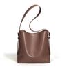 Bolso Cubo Nuevo Estilo Coreano 2026, Diseño de Nicho, Bolso Tote de Gran Capacidad, Bolso Cruzado Versátil de Cuero Genuino de un Solo Hombro para Mujer