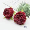 Kit de Materiais DIY para Flores Artificiais de Rosa, Caixa de Flores com Cabeças de Flores de Borda Queimada, Decoração de Cabeça de Flor de Rosa, Fabricação de Flores de Seda