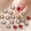 Decorações de Arte de Unha de Liga de Zinco em Formato de Coração Oco e Estrela para Venda por Atacado Ornamentos de Strass em Formato de Coração de Pêssego 3D Decoração de Unha Usável Pequenos Acessórios para Unhas