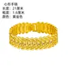 Pulseira Kaiwei Fashion Dourada com Vários Padrões Pulseira de Trevo Banhada a Ouro 24K Corrente de Relógio Brilhante com Padrão Largo Masculino