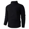 Comercio exterior transfronterizo producto nuevo otoño e invierno: Camiseta térmica de manga larga para hombre, color liso, cepillada por ambos lados, con cuello alto medio termostático