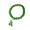 Pulsera de Cuentas Redondas de Zafiro de Taiwán de Xinjiang para Mujer, Pulsera de Jade Multi-Tesoro de Jaspe, Cuarcita Verde Espinaca, Venta Directa