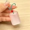 Ojo de Gato Natural Sano y Salvo Colgante de Tarjeta Cuadrado Jade Tarjeta de Pan Hielo de Jade Piedra Collar Venta Directa de Fábrica Mayorista