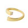 Anillo minimalista de plata de ley 925 estilo coreano para mujer, popular en ciberseguridad, con microincrustaciones de borde irregular, apertura que combina con todo.