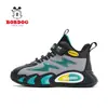 Zapatos de baloncesto de cuero Babu Dou para niños, zapatillas cálidas de cuero impermeables para otoño e invierno para niños, zapatos deportivos para niños al por mayor