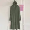 Ropa Original de Hilo de Corte Slim con Protección Solar para Mujer, Ropa de Verano de Protección Solar de Cuerpo Completo de Manga Larga, Anti-UV, Versátil, Transpirable, con Capucha, Hielo Adelgazante