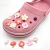 Conjunto de 12 Peças da Série Flores Fofas de Charms para Sapatos Resina DIY Decorações de Acessórios para Sandálias e Chinelos