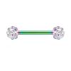 Piercing para lengua de acero inoxidable Shambhala con forma de bola de diamante, multicolor, con varilla recta, para Europa y Estados Unidos, venta al por mayor transfronteriza en Amazon.