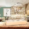 Decoração de Mesa Dia dos Namorados Amor com Base de Madeira Acrílico Transparente Dia dos Pais Ornamentos
