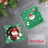 Bolsa autoadhesiva para dulces crujientes de Navidad, hombre viejo, copo de nieve, galleta de vaca, galleta, empaque de regalo para fiesta