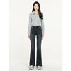 Jeans Acampanados en Stock para Mujer, Abertura de Pierna Microacampanada, Te Hace Ver Más Alta y Delgada, Ropa Gris para Mujer, Estilo Casual Japonés y Coreano, Versátil