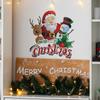 Fun-f247 caricatura Papá Noel alce nieve lema en inglés embellecimiento de dormitorio sala de estar pegatinas de pared al por mayor