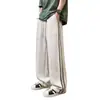 Pantalones Casuales de Primavera y Otoño Transfronterizos para Hombre, Pantalones Rectos Holgados, Pantalones de Chándal Caídos, Pantalones Largos de Rayas de Pierna Ancha para Hombre