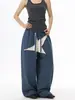 Pantalones Casuales Originales del Fabricante, Estilo Retro Americano con Parche de Estrella, para Hombres y Mujeres, Estilo Nuevo, Pierna Ancha Suelta, Caída Suave, Adelgazantes, Versátiles