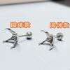 En stock venta al por mayor acero de titanio aretes de circonita de cuatro garras aretes aretes aretes aretes aretes de alto nivel joyería para piercing